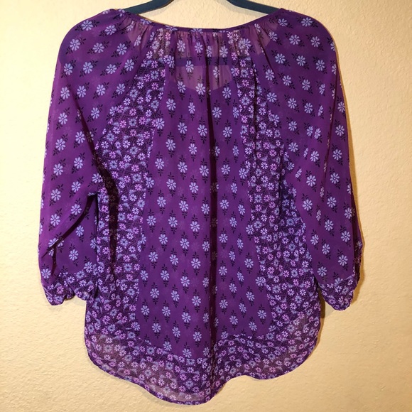 ELLE Women’s flower blouse size M - Picture 2 of 4